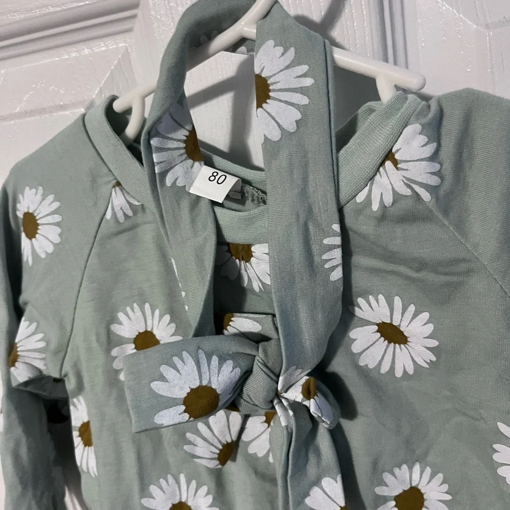 Boho baby 3 piece outfit bundle floral set unbranded new without tag 80cm tag
